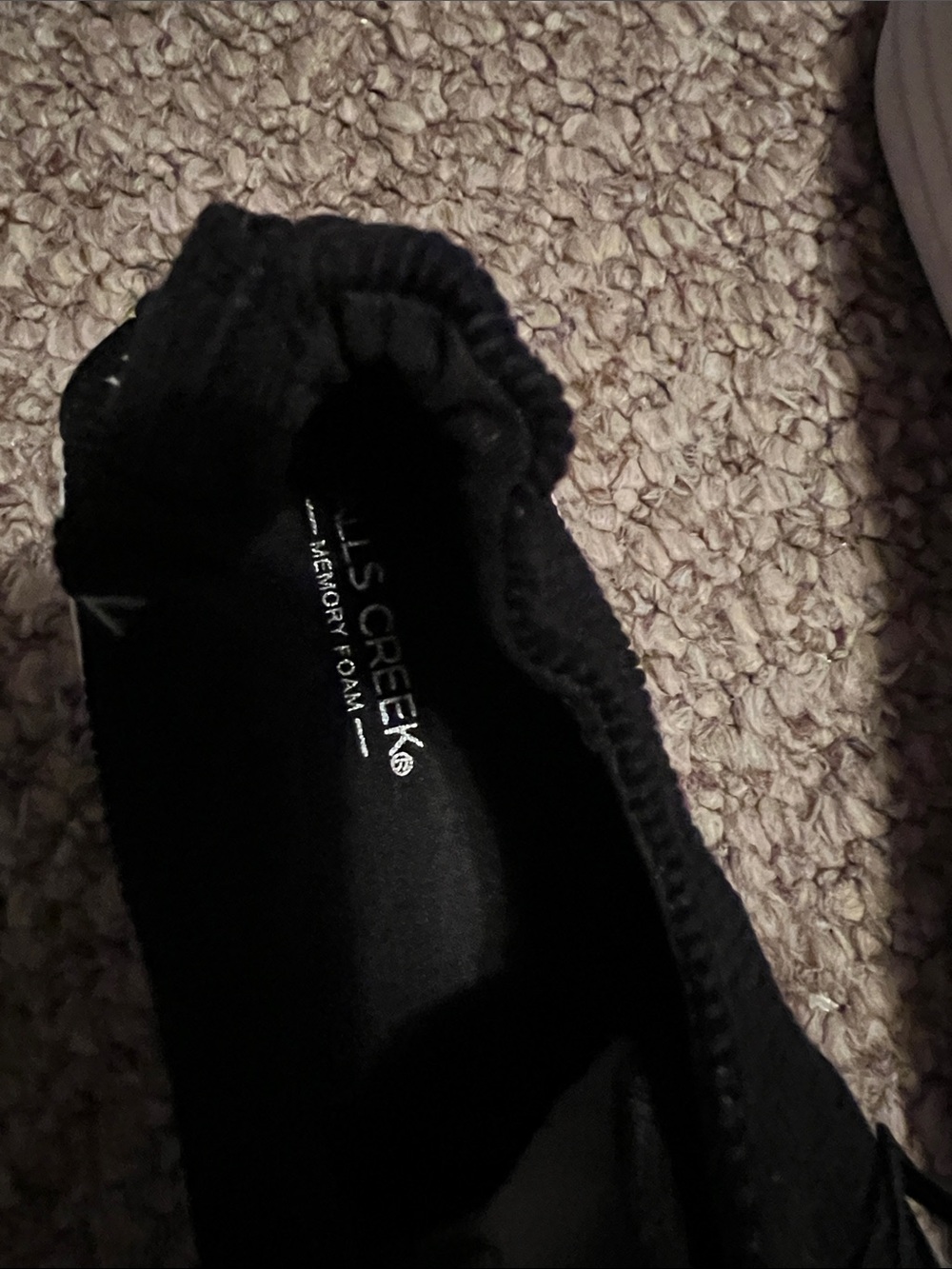 Falls Creek Black and White Slip-On Athletic Sneakers - Picture 6 of 6